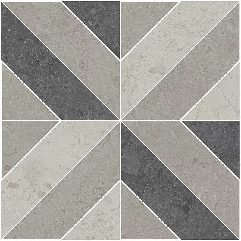 Декор Kerama Marazzi ID124T Про Лаймстоун серый матовый 60х60 - фото 9