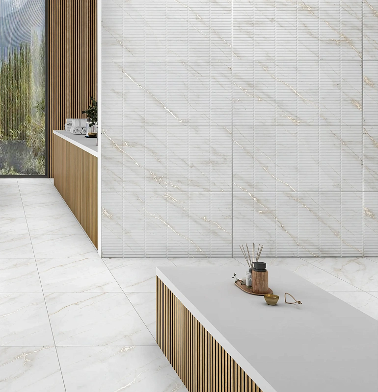 Керамогранит Креанза CP4004-D Selva Gold Decor Carving Pro Punch 60x120 белый - фото 3