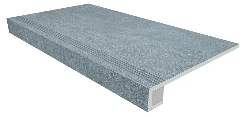 Комплект Estima SR02 Spectrum Blue (Ступень 33x120 непол. прямоугол. бортик с насечками + Подступенок 14,5x120) - фото 1