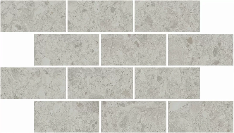 Вставка Kerama Marazzi Venezia Чеппо ди Гре мозаичный серый светлый матовый обрезной 34,5х20 - фото 2