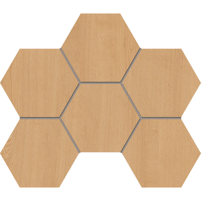 Мозаика Estima CW04 Classic Wood Hexagon Honey Oak 25x28.5 бежевый - фото 1