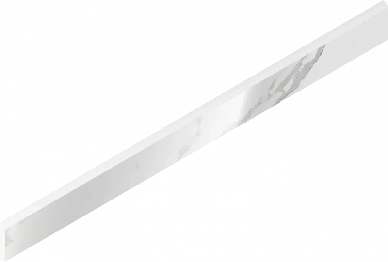 Плинтус Италон Стелларис Статуарио Уайт Люкс 610130007472 белый 7.2x80 - фото 1