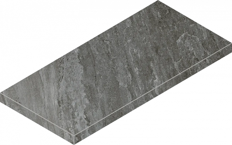 Ступень Италон Магма Графит Грип угловая левая 620070002974 серый 33x60 - фото 1