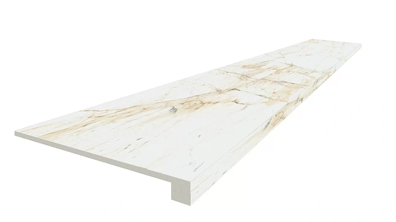 Ступень ColiseumGres Канова Уайт фронтальная 620070002817 белый 33x120 - фото 1