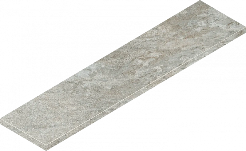 Ступень Италон Магма Сильвер угловая левая 620070002987 серый 33x120 - фото 1