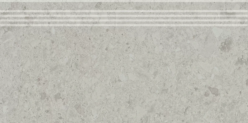 Ступень Kerama Marazzi Venezia Чеппо ди Гре серый светлый матовый обрезной 30х60 - фото 3