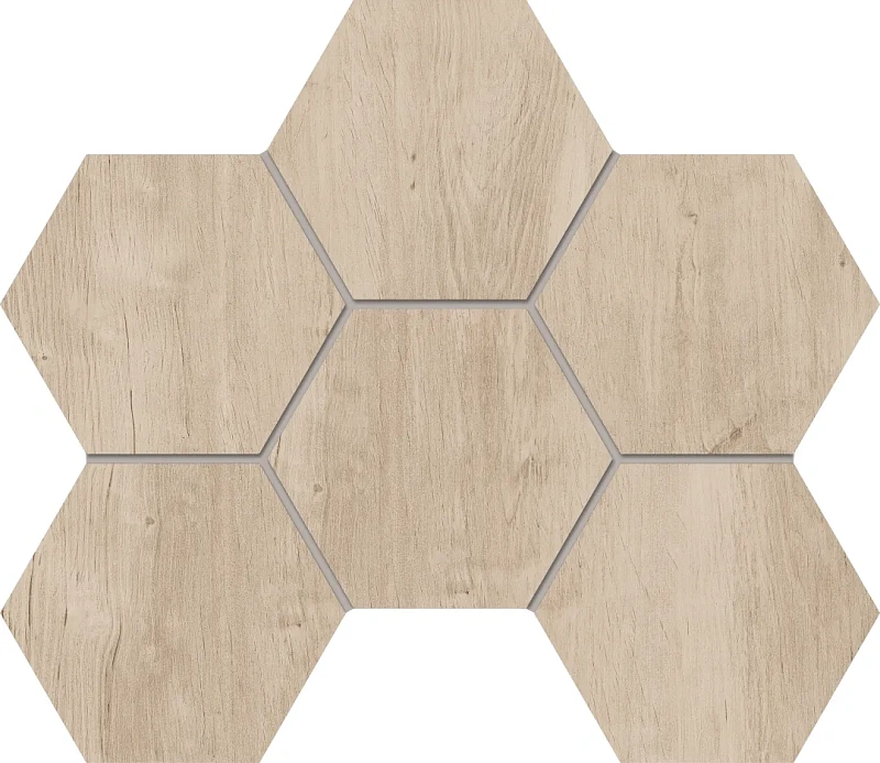 Мозаика Estima SF02 Soft Wood Hexagon Creamy 25x28.5 бежевый - фото 1