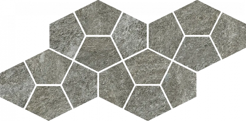 Мозаика Италон Магма Фог Призм 620110000247 серый 20.5x41.3 - фото 1