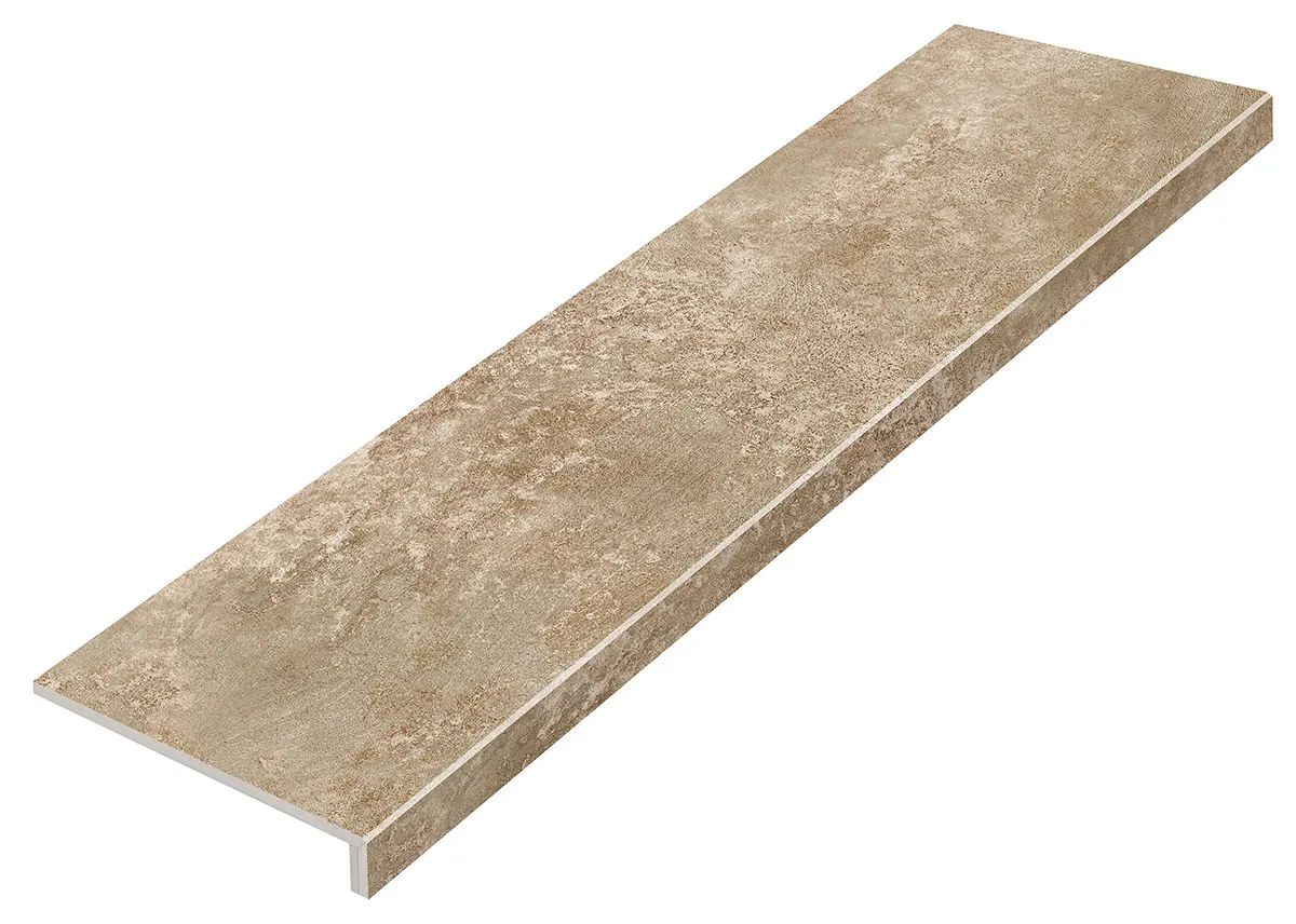 Ступень фронтальная Peldano 30 Urban Beige Antid. 29,7*33*1.4. Ступень фронтальная Peldano 33 Cotto Gris 32,5*33*1.8. Ступень фронтальная Peldano recto Yoho Teca 33*120*1.2. Плитка Gres de Aragon Urban.