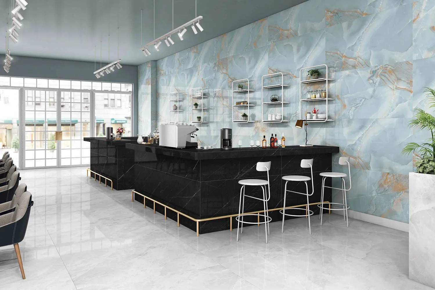 Плитка Sunhearrt Amazonite 80x160 в интерьере