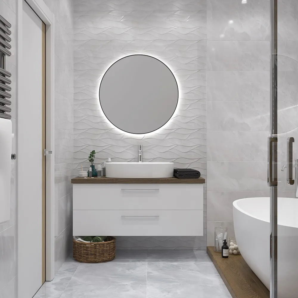 Плитка Декор Piastra Ivory 30x90 в интерьере