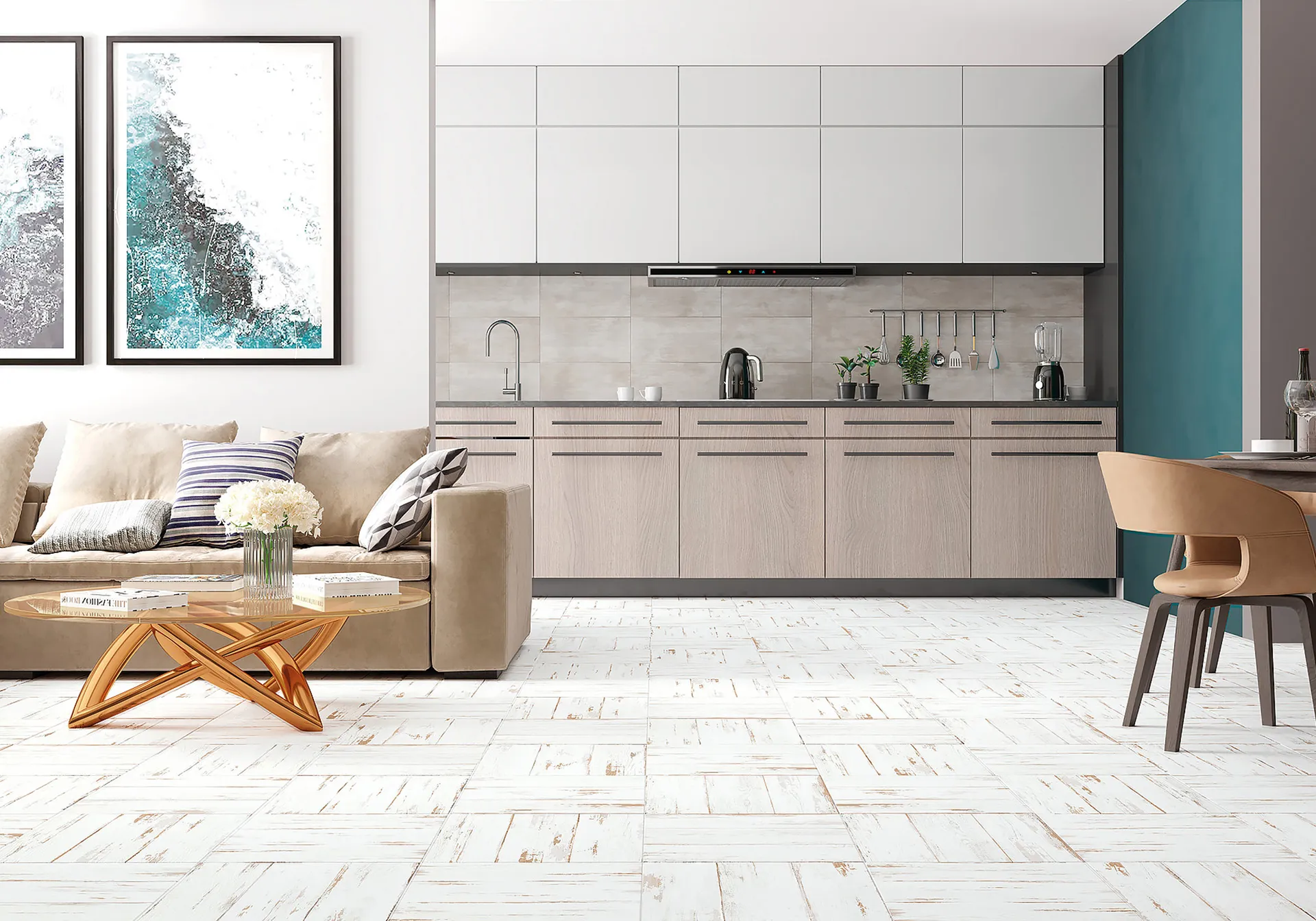 Керамогранит New trend Montana Plank White