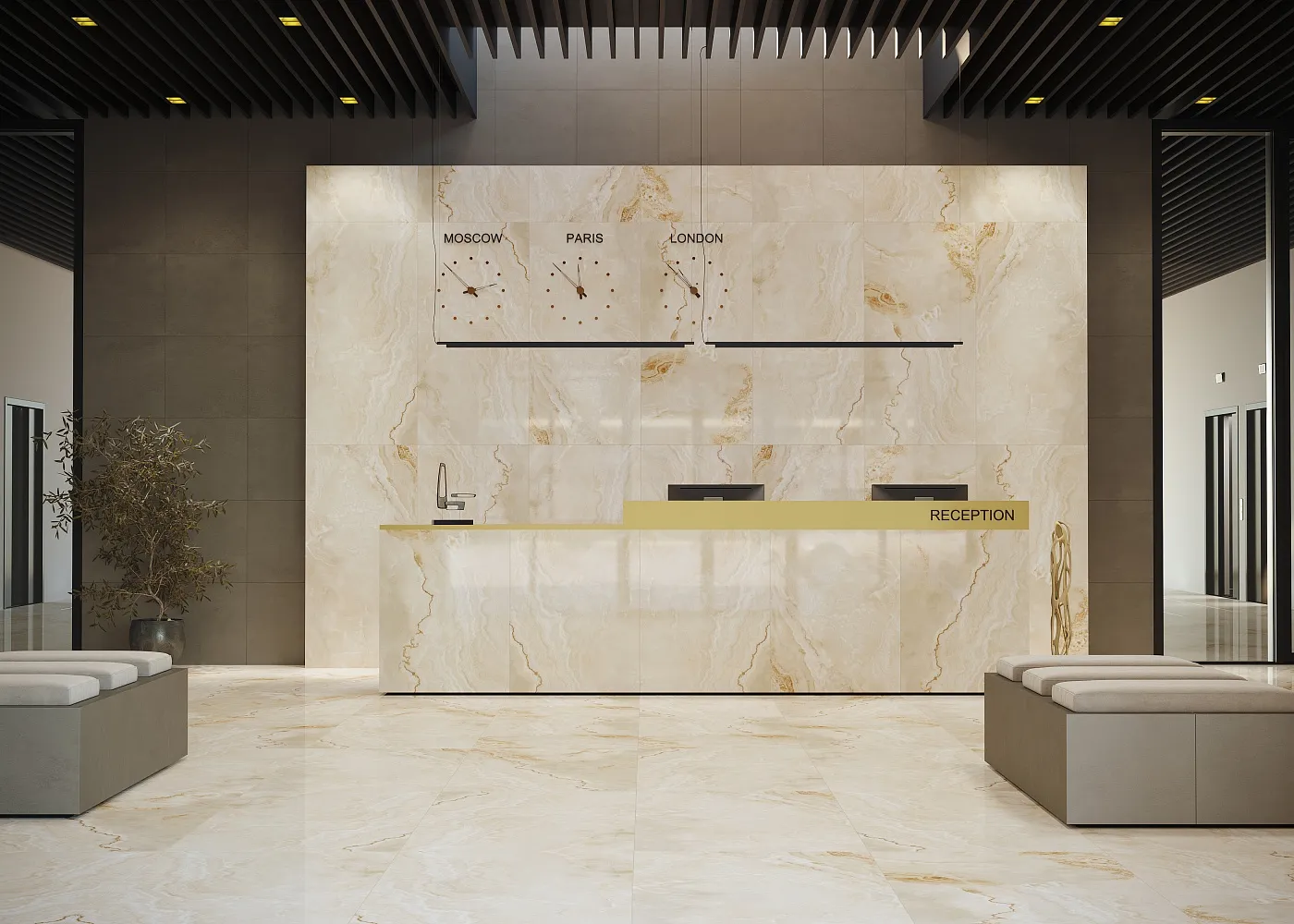 Плитка Sunhearrt Amazonite 80x160 в интерьере