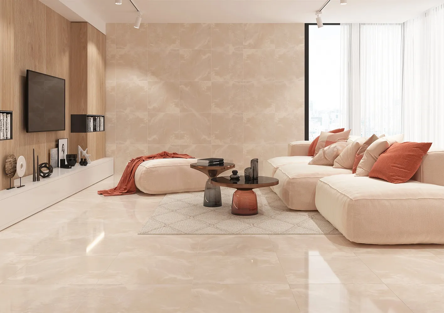 Плитка Декор Piastra Ivory 30x90 в интерьере