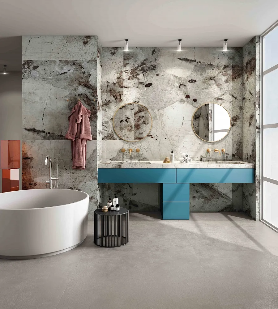 Плитка Sunhearrt Dyna Fantastico Grey 80x160 в интерьере