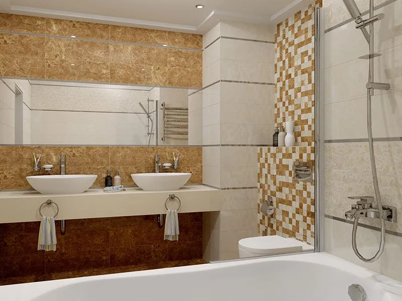 Плитка Ceramica Classic Libra коричневый мозаичная в интерьере