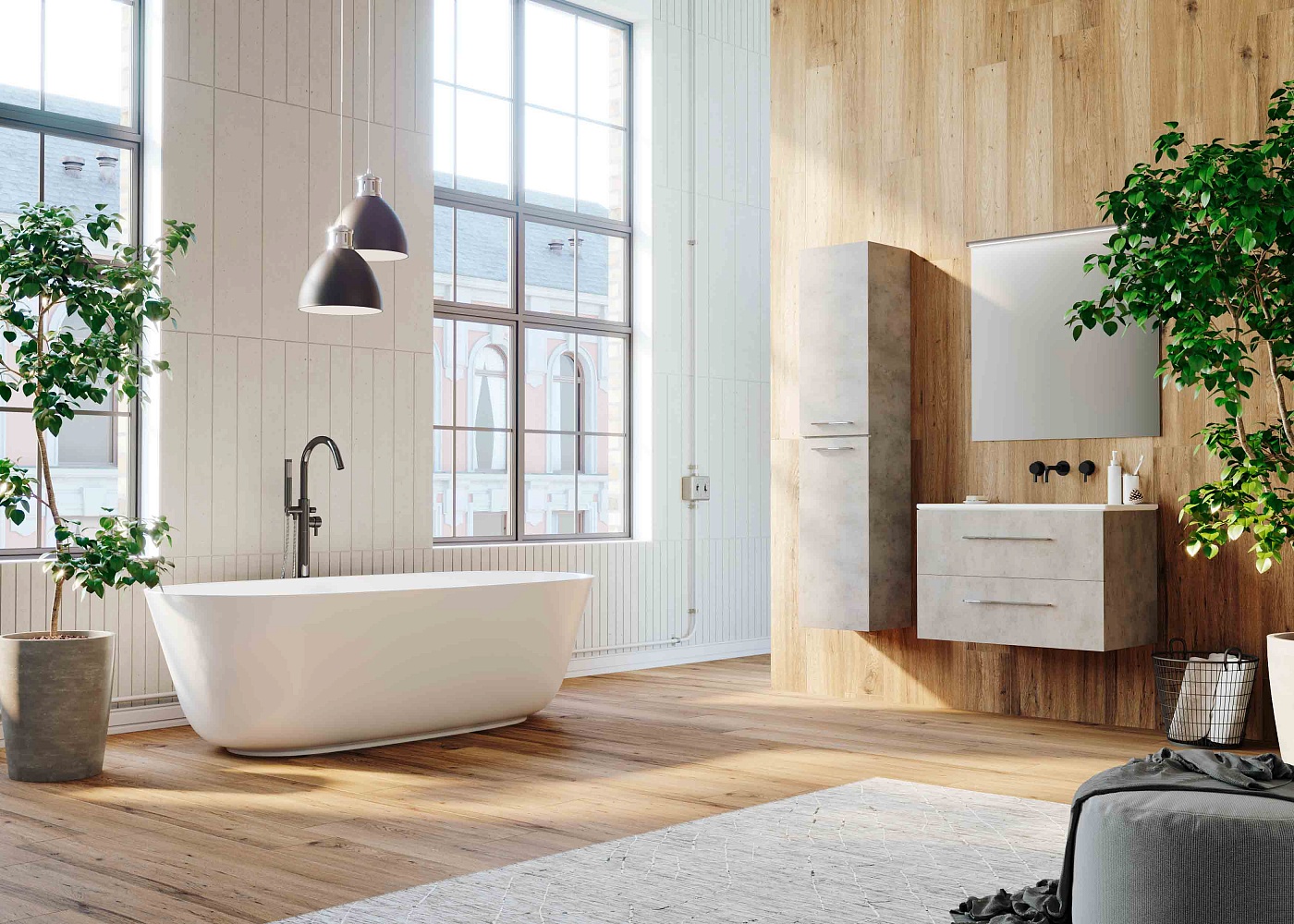 Плитка Gevorg Brown 19.4x120 в интерьере