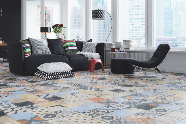 Плитка Ethno Микс 26 18.6x18.6 в интерьере