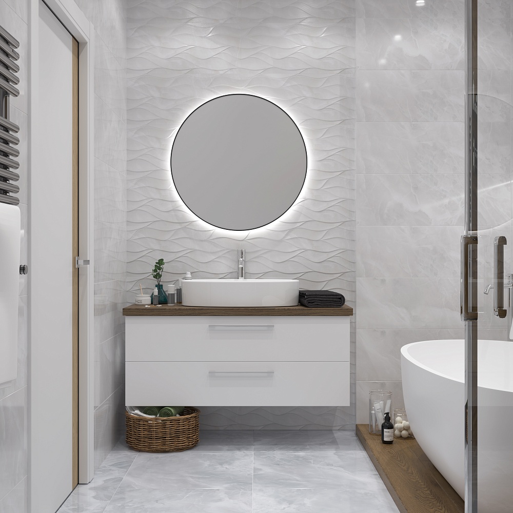 Плитка Piastra Grey 59.5x59.5 в интерьере