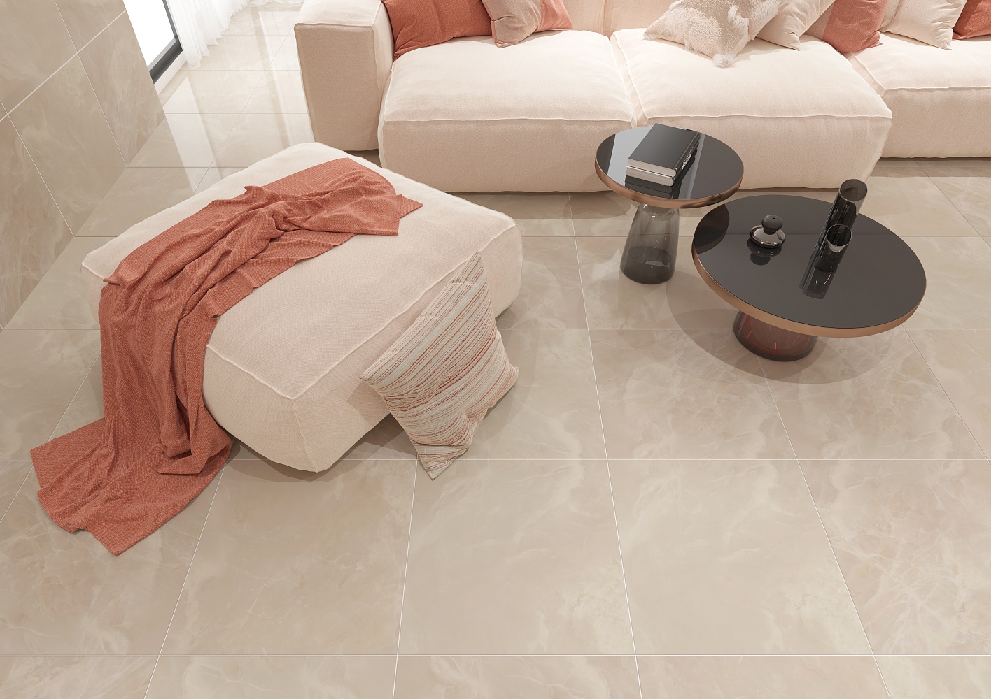 Плитка Piastra Grey 59.5x59.5 в интерьере