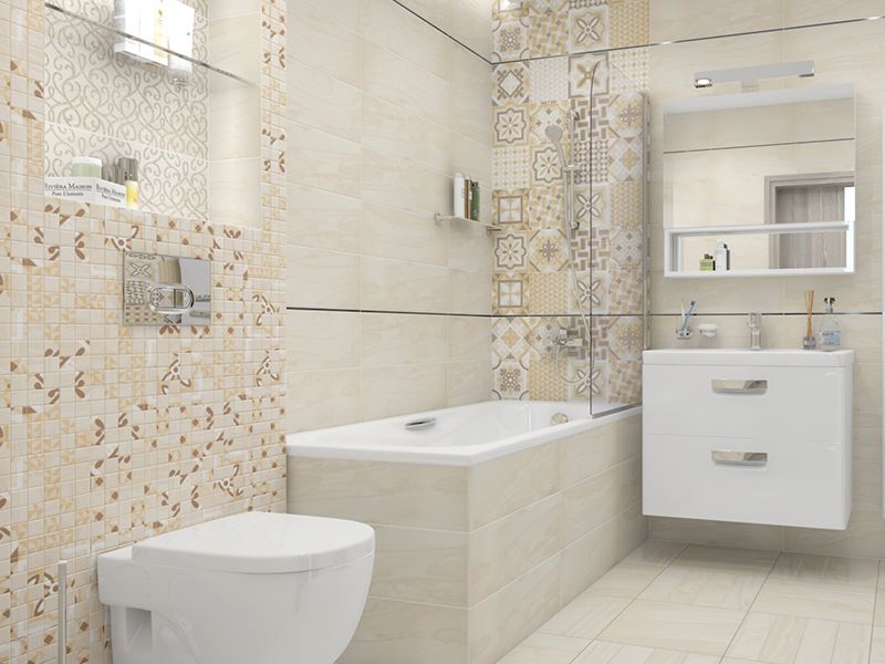 Плитка Ceramica Classic Shine Blast бежевый в интерьере