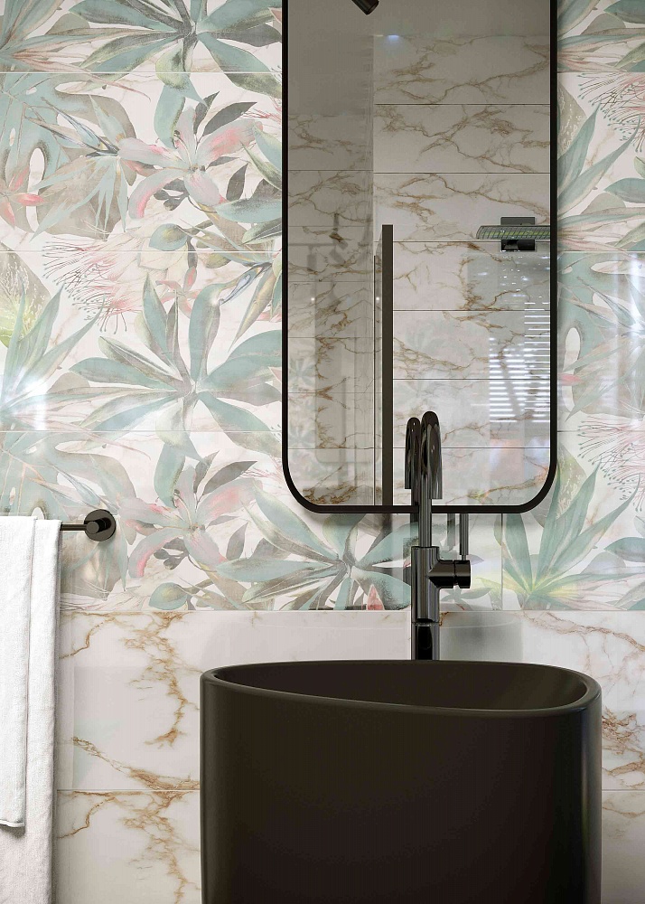 Плитка Shine White 30x90 в интерьере