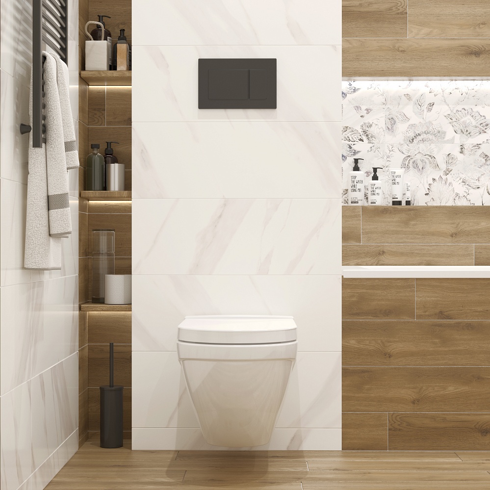 Плитка Calacatta Ice 25x75 в интерьере