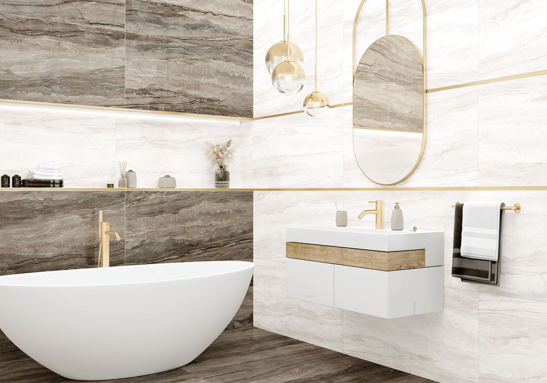 Плитка Delacora Magnum Chocolate в интерьере