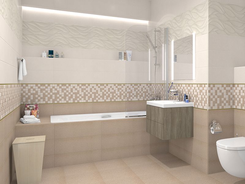 Плитка Ceramica Classic Vega тёмно-бежевый в интерьере