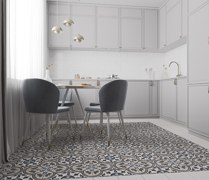 Плитка Ethno Микс 26 18.6x18.6 в интерьере