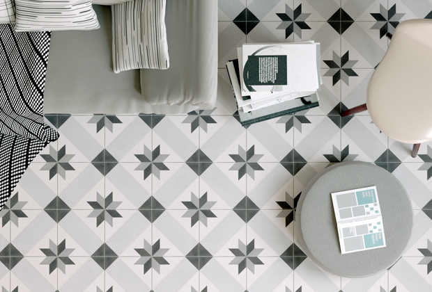 Плитка Marrakesh Антрацитовый 18.6x18.6 в интерьере