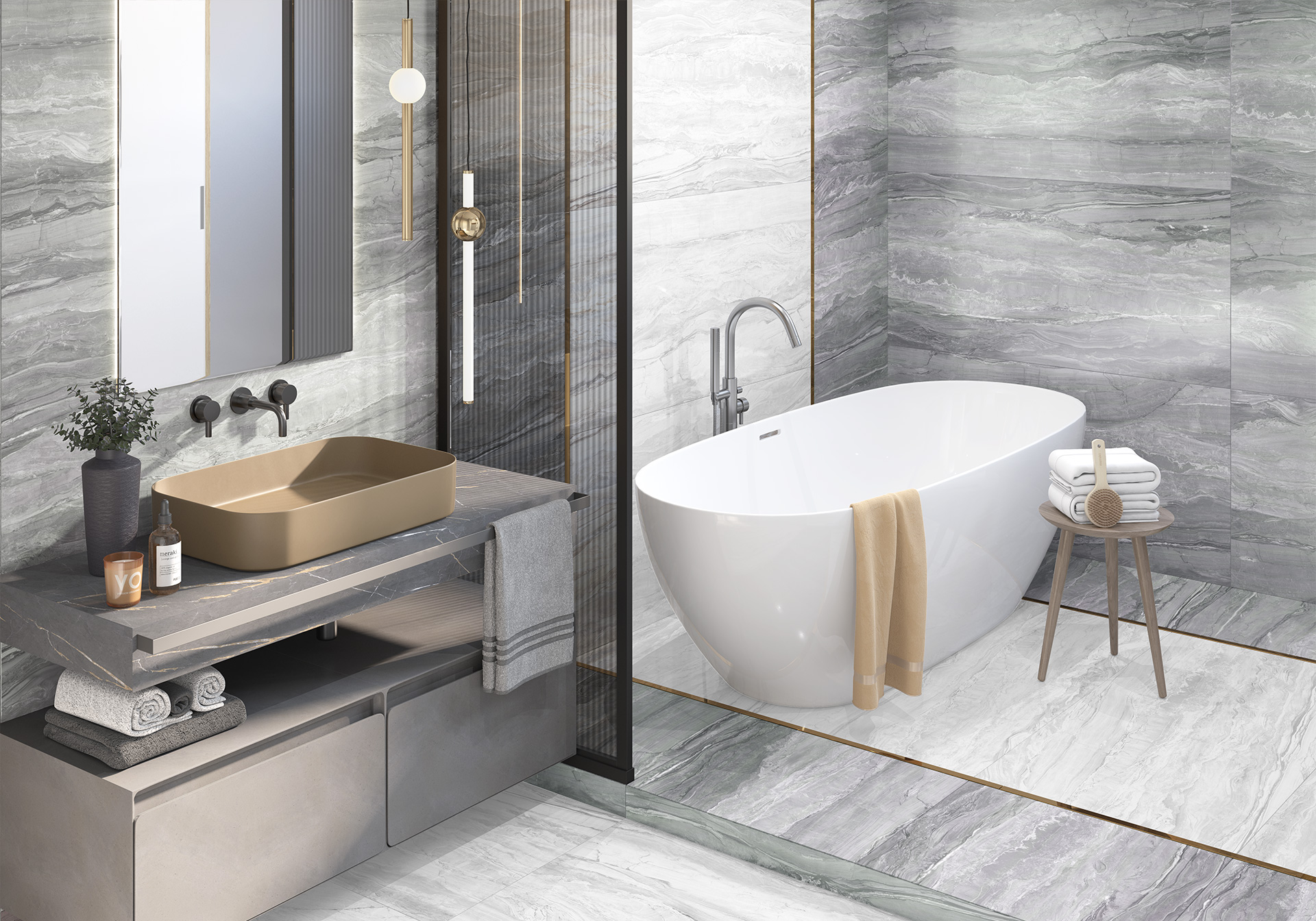 Плитка Delacora Magnum Chocolate в интерьере