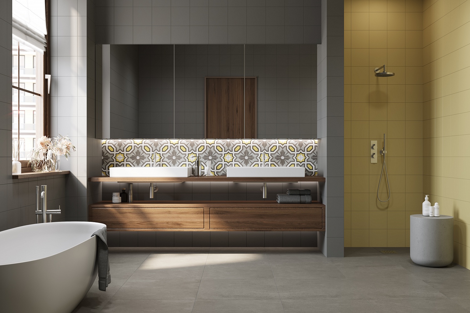 Плитка Poly 3 20x20 в интерьере