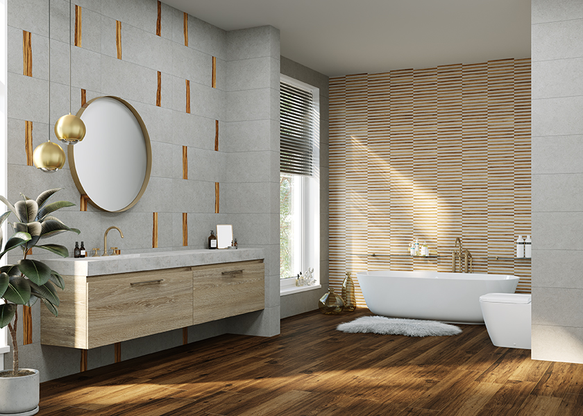 Плитка Chloe Wood 30x90 в интерьере