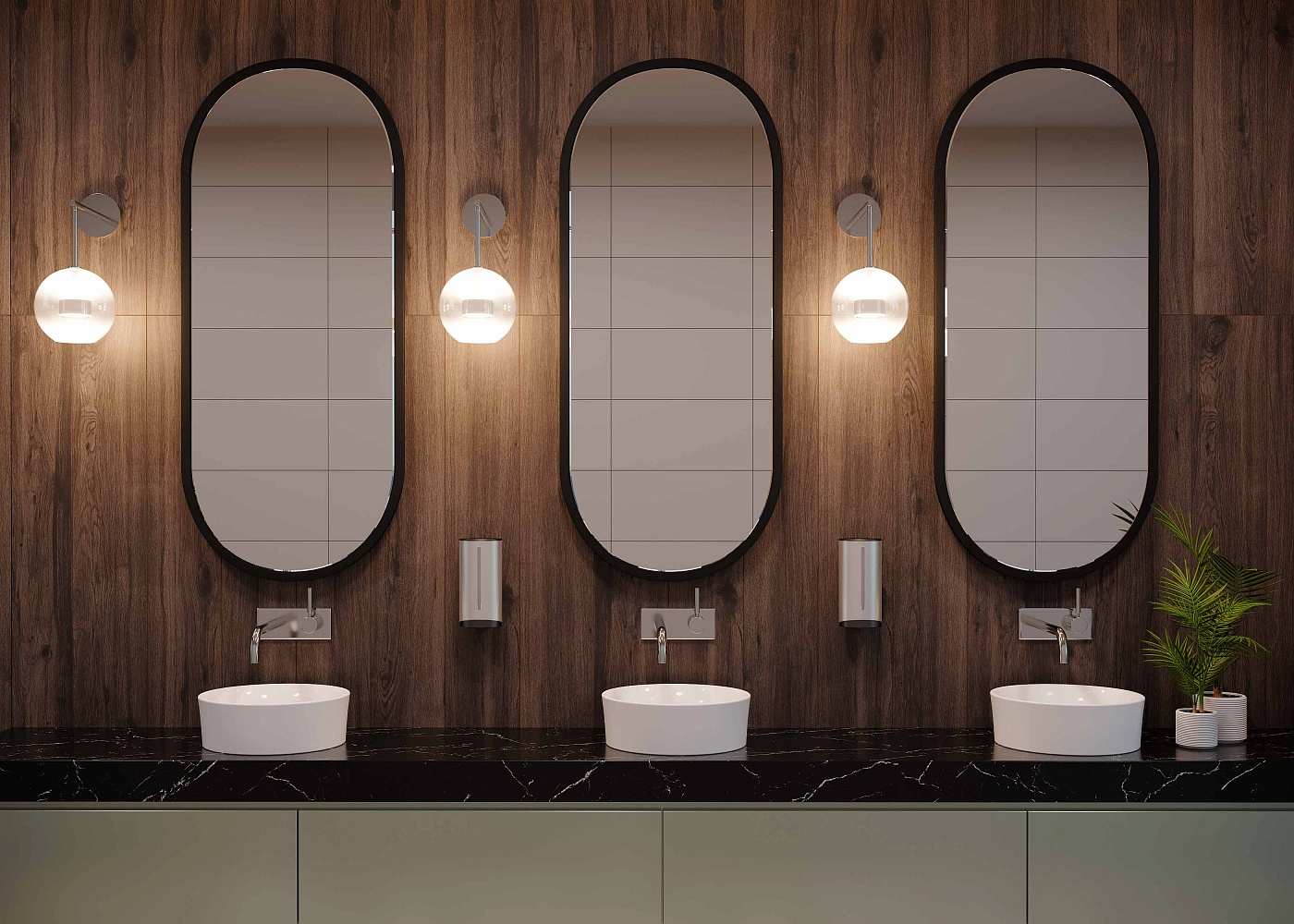 Плитка Gevorg Brown 19.4x120 в интерьере