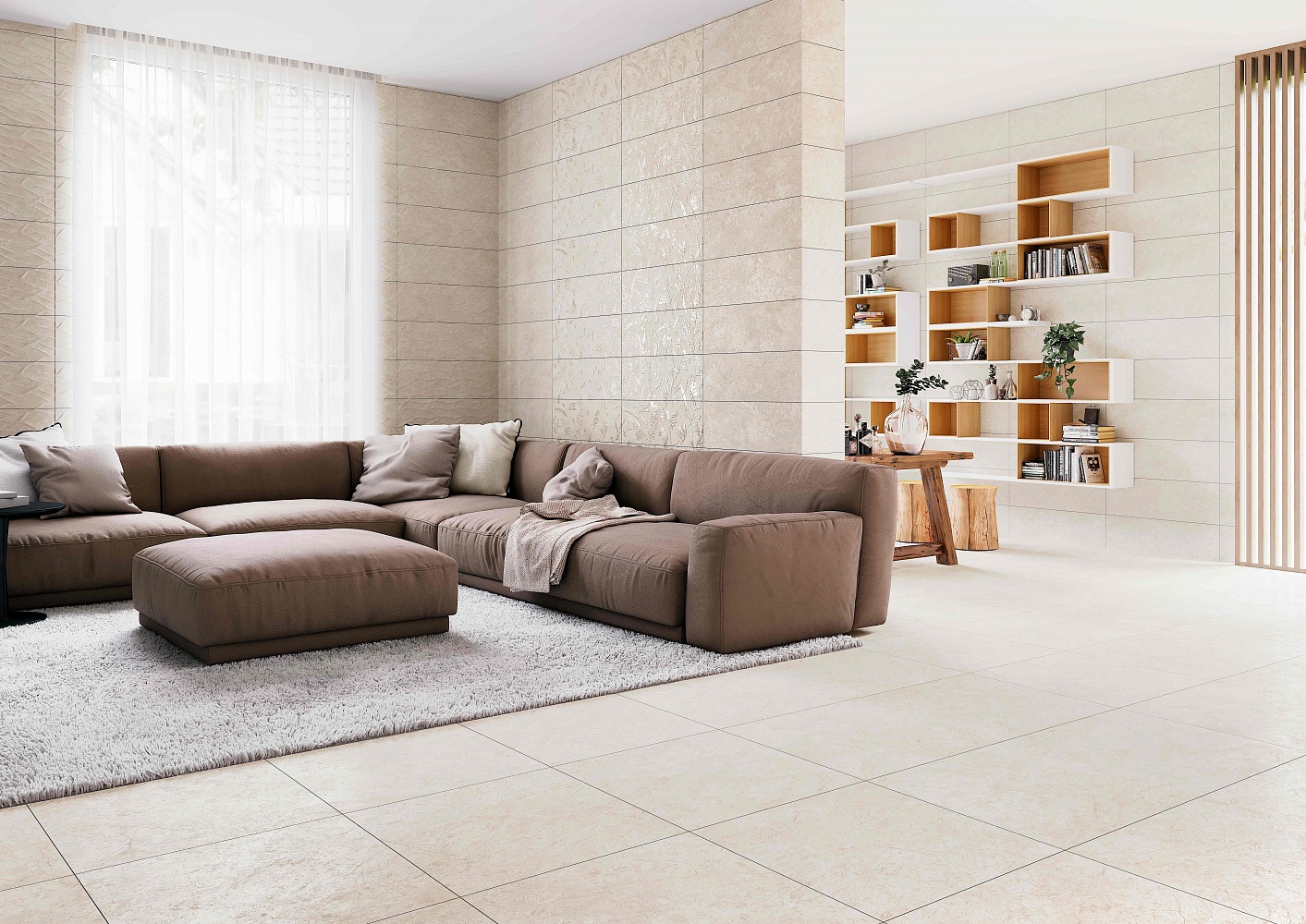 Плитка Royal Sand Grey 60x60 в интерьере