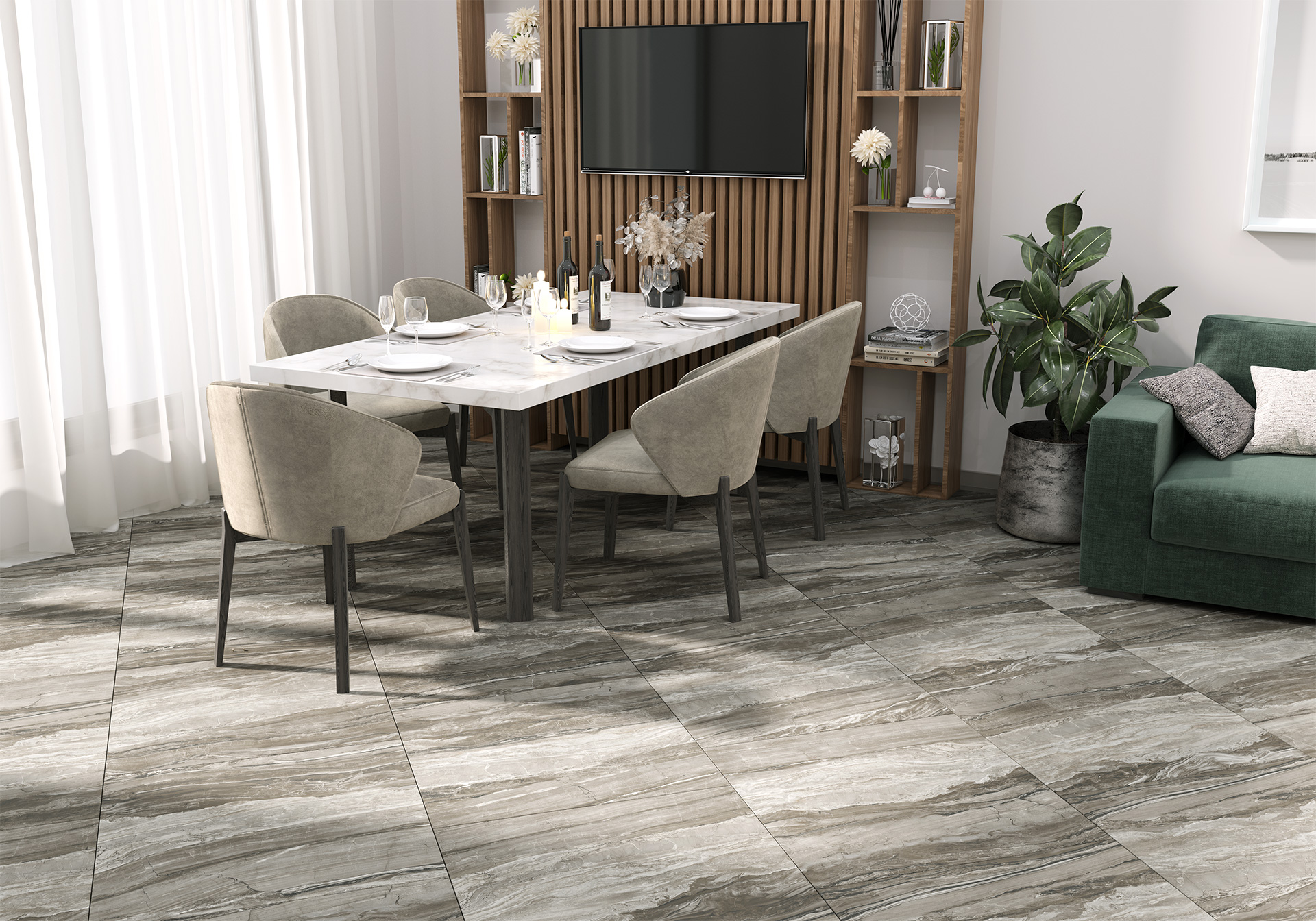 Плитка Delacora Magnum Chocolate в интерьере