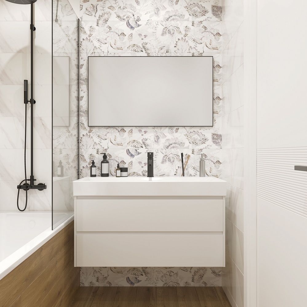 Плитка Calacatta Ice 25x75 в интерьере