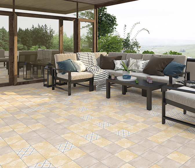 Плитка Ethno Микс 26 18.6x18.6 в интерьере