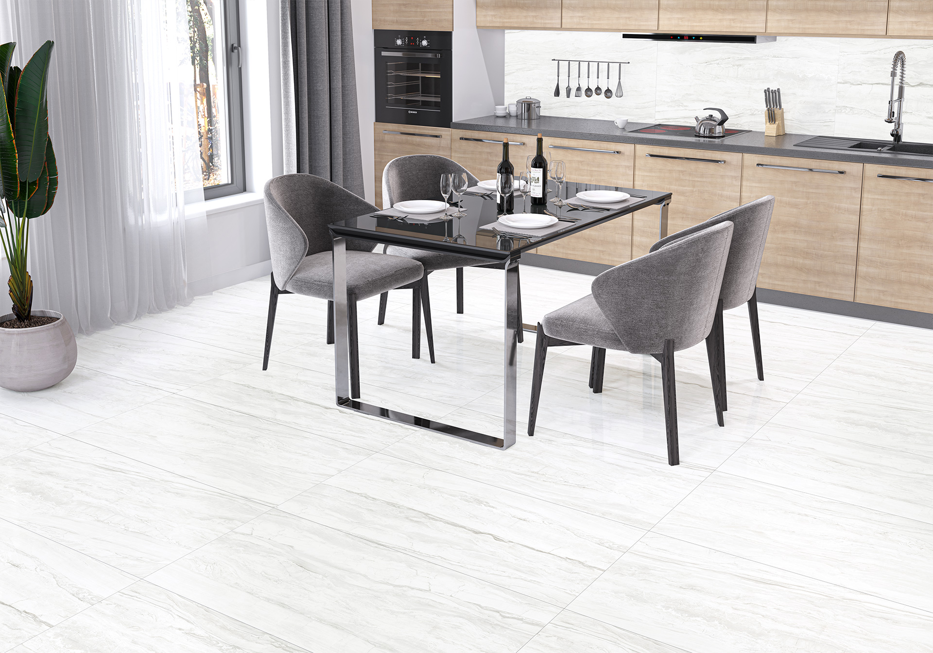 Плитка Delacora Magnum Chocolate в интерьере