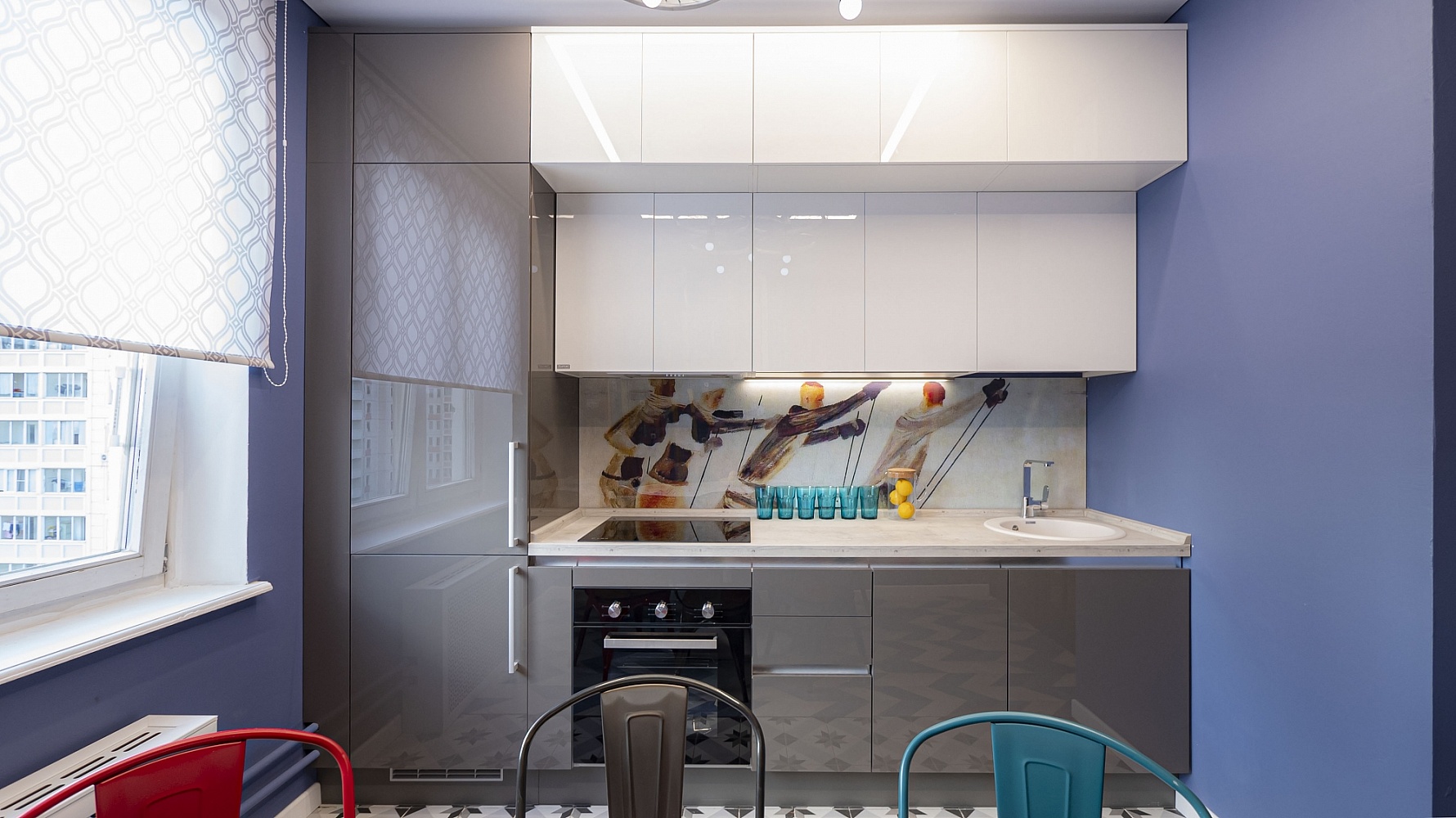 Плитка Marrakesh Антрацитовый 18.6x18.6 в интерьере