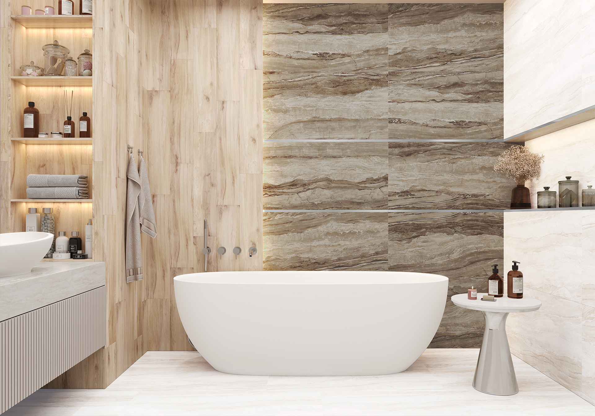 Плитка Delacora Magnum Chocolate в интерьере