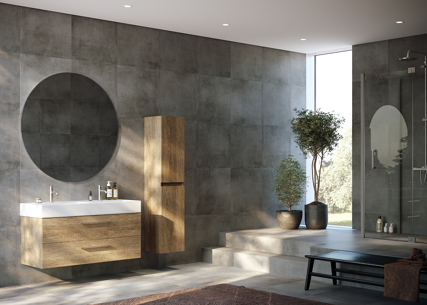 Плитка Heidelberg Серый 60x60 в интерьере