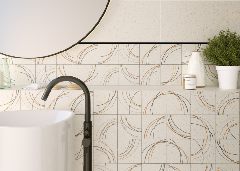 Плитка Cray Light Shards 60x60 в интерьере