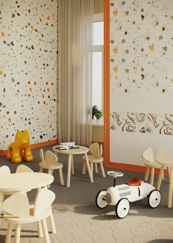 Плитка Cray Light Shards 60x60 в интерьере