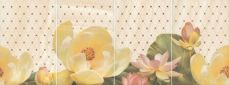 Kerama Marazzi Панно Летний сад беж, панно из 4 частей 20х30 (размер каждой части)
